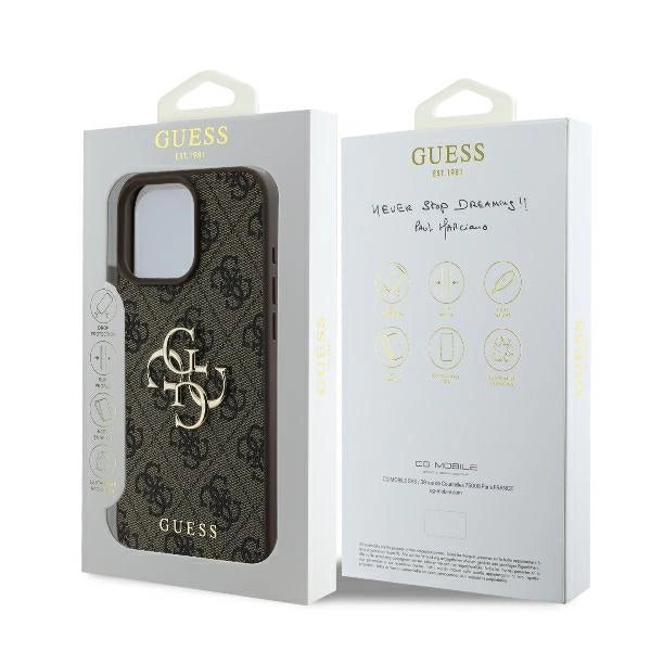 Capa Guess 4G Big Logo para iPhone 16 Pro Max - Marrom