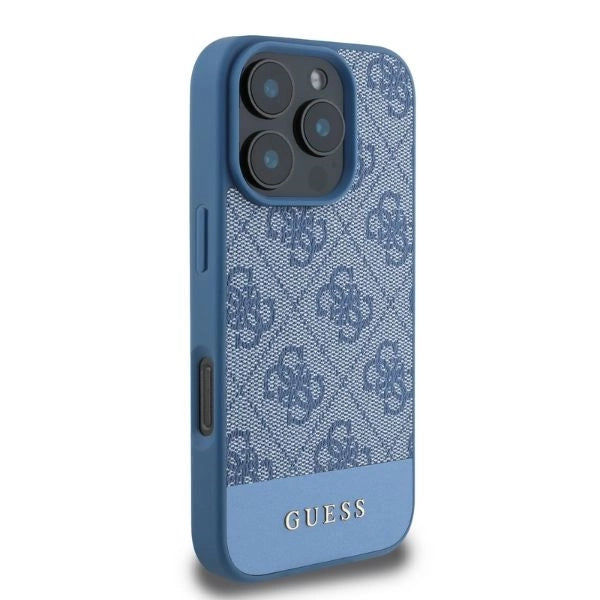 Capa Guess 4G com Listras Inferiores para iPhone 16 Pro Max - Azul