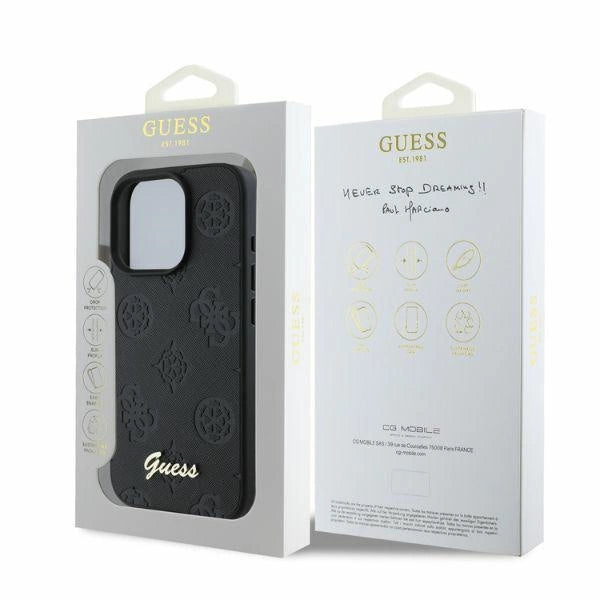 Capa Guess 4G Classic para iPhone 16 Pro Max - Preto