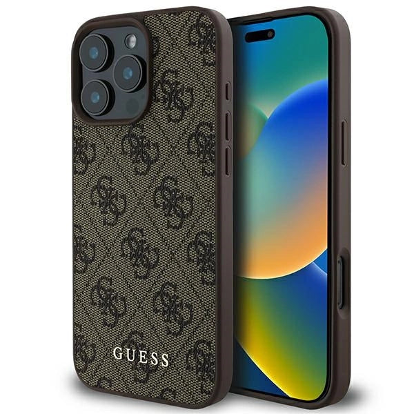 Capa Guess 4G Classic para iPhone 16 Pro Max - Marrom