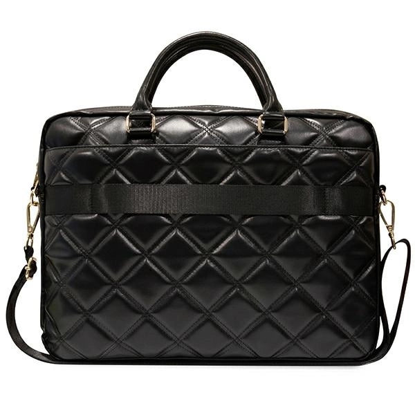 Bolsa Guess Quilted 4G para laptop de 16" - preta"
