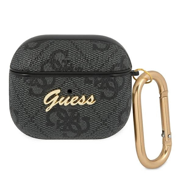 Capa para AirPods 3 Guess GUA34GSMK cinza 4G Script Metal Collection