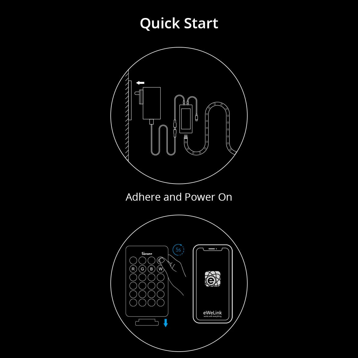 Sonoff Fita led L2 Smart Rgb Wi-fi 12V Dc IP65 (5 Mts) - L2-5M
