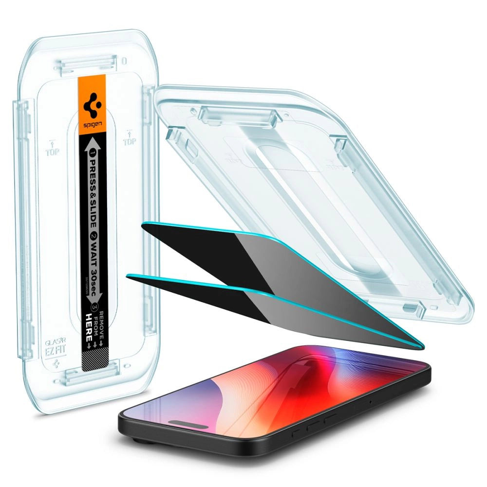 Spigen Glas.tR EZ Fit Privacy Vidro Temperado para iPhone 16 Pro Max - 2 pcs.
