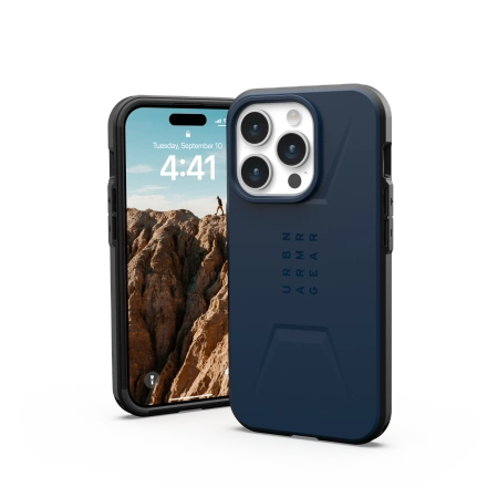 Capa UAG Civilian MagSafe para iPhone 15 Pro - azul escuro