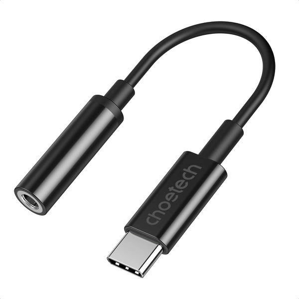 Adaptador de Áudio Choetech AUX003 – USB-C para Jack 3.5mm – Preto