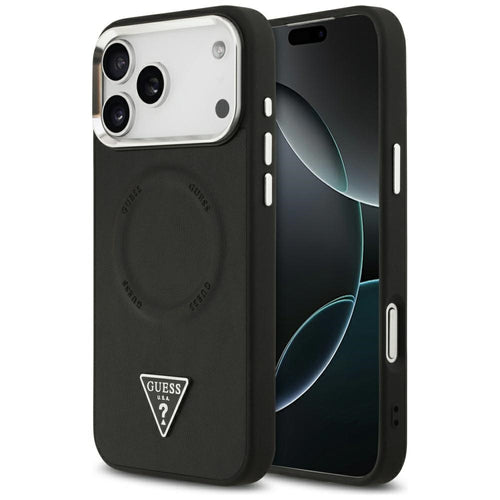 Capa Guess Triangle Logo com MagSafe para iPhone 17 Pro – Preta