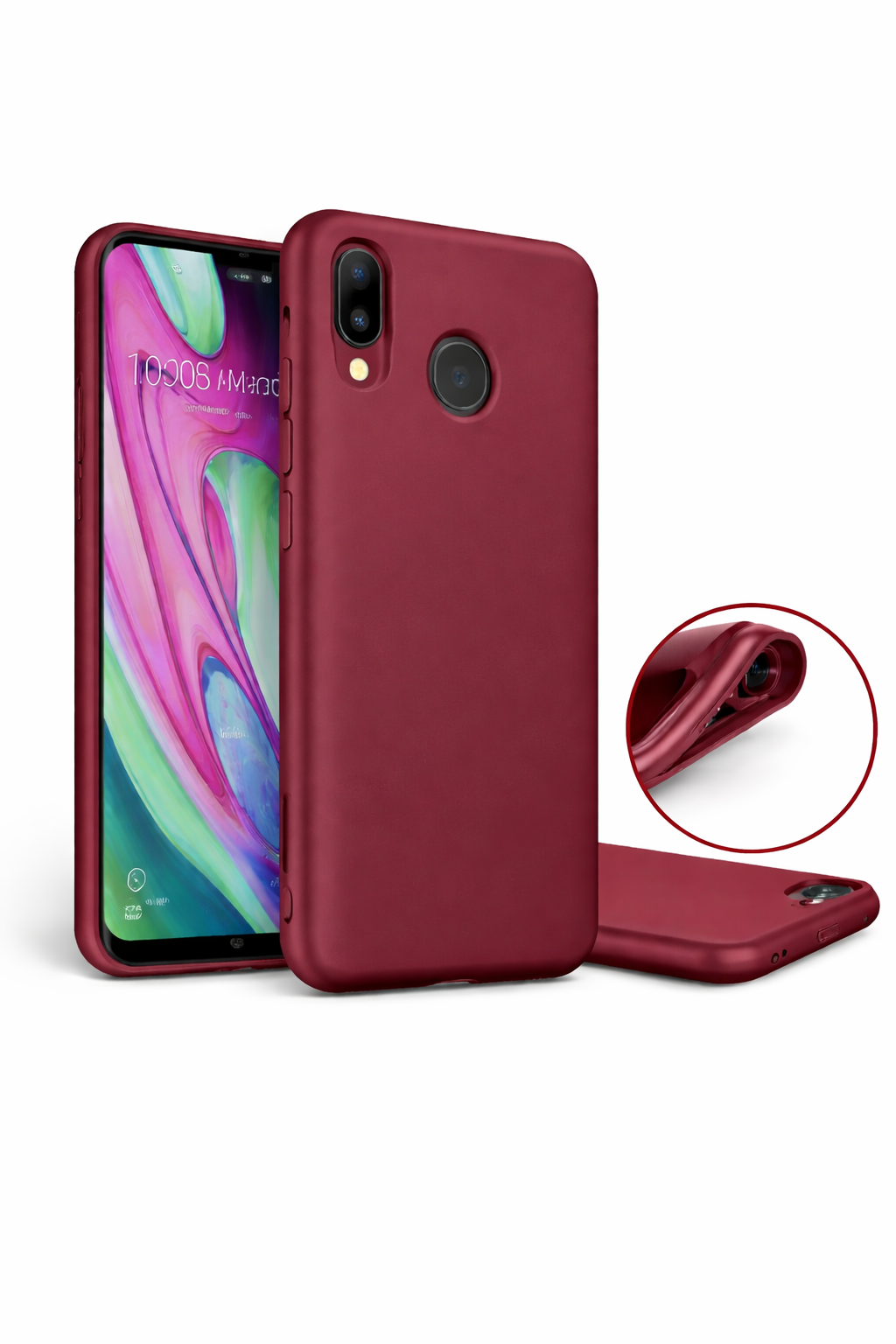 Capa TPU Silicone Bordô para Samsung Galaxy A40 - Multi4you®