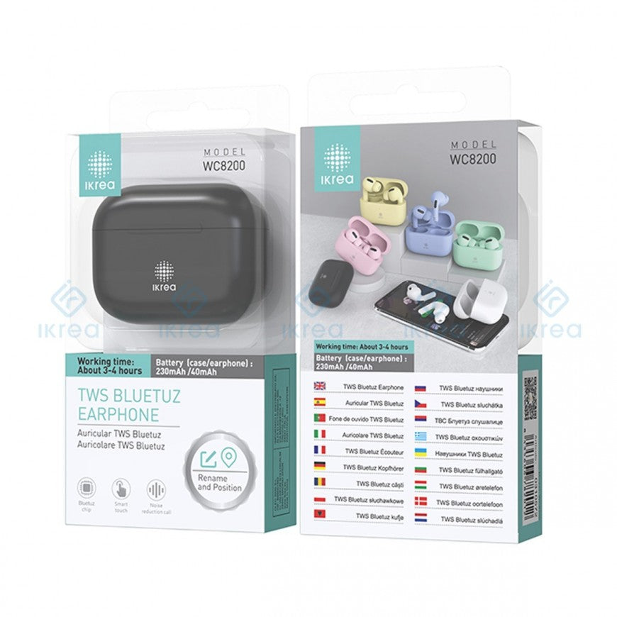 Auricular Bluetooth WC8200 - Preto