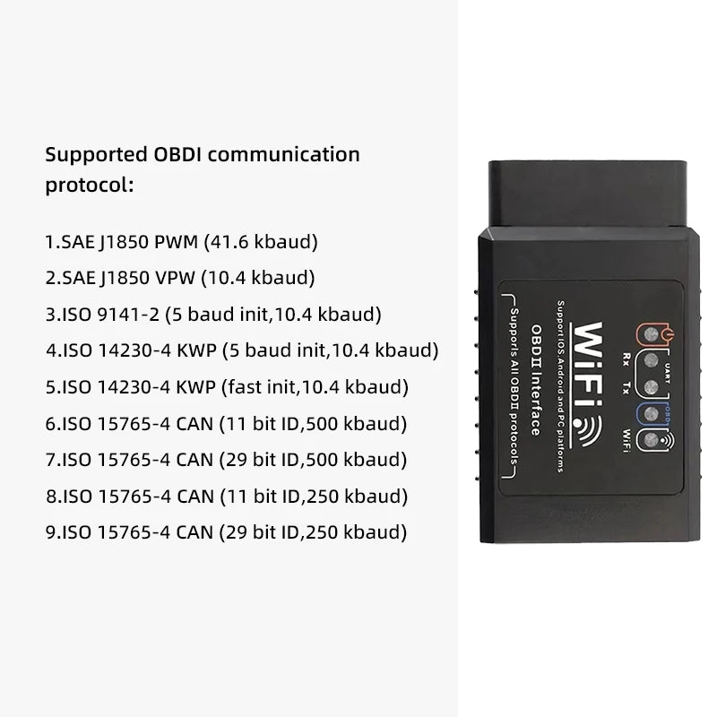Leitor Bluetooth e Wifi OBD Diagnóstico Automóvel Android - ios Multi4you
