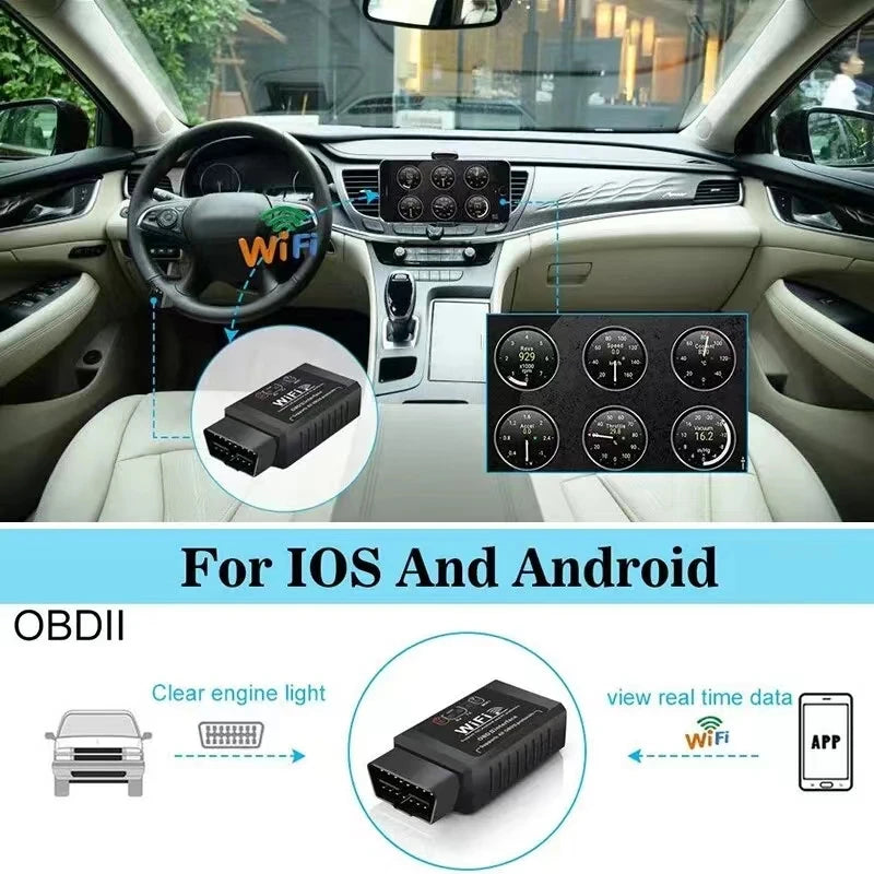 Leitor Bluetooth e Wifi OBD Diagnóstico Automóvel Android - ios Multi4you