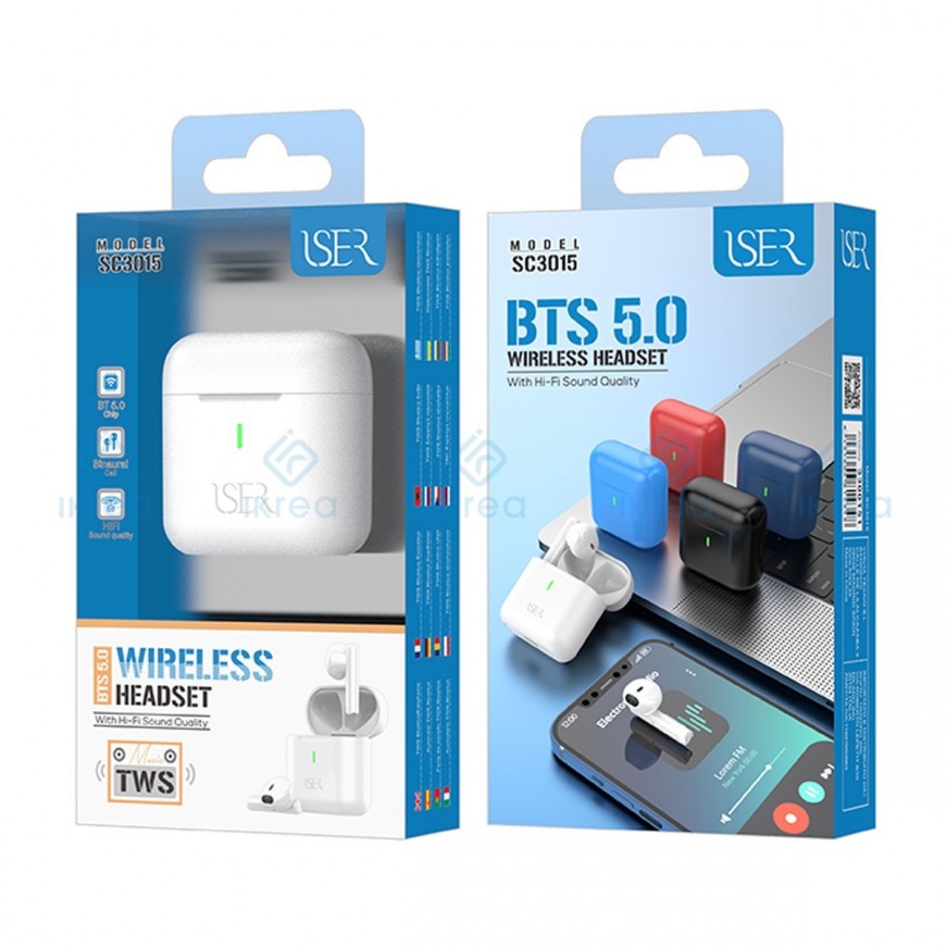 Auricular SC3015 Bluetooth 5.0 - Branco