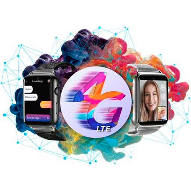 LEMFO LEM10 16GB Pulseira Silicone - Smartwatch 4G (Preto)