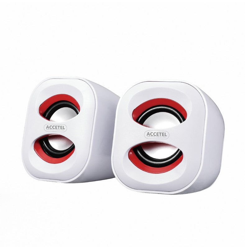 MA803 Accetel Coluna de Som Sem Fio Multimídia 2.0 6W - Branco