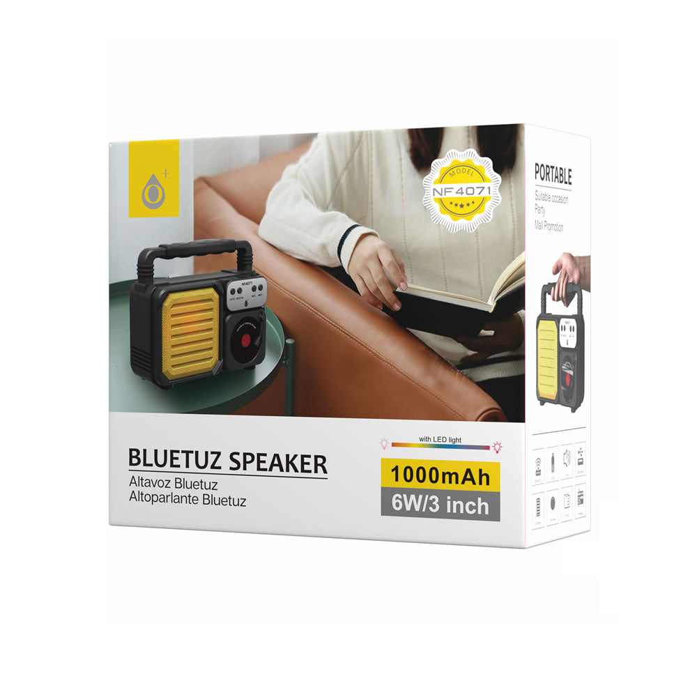 Coluna Bluetooth One Plus Nf4071 - 1000mah Disk/Usb/Tf Card/Fm Radio