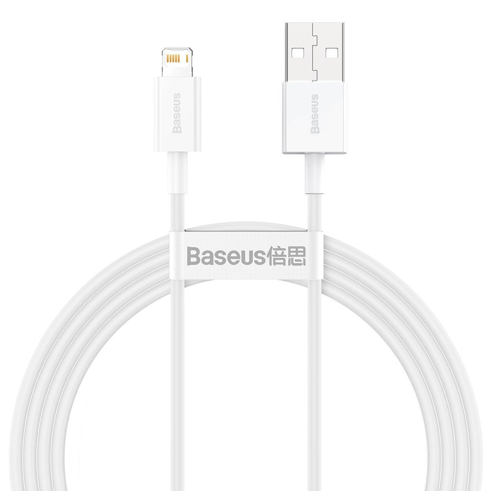 Cabo USB - Lightning Baseus Superior 2,4A 1,5 m Branco (CALYS-B02)