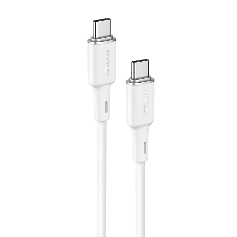 Cabo Acefast C2-03-C-C USB-C para USB-C PD QC 60W 3A 480Mb/s 1,2m - branco