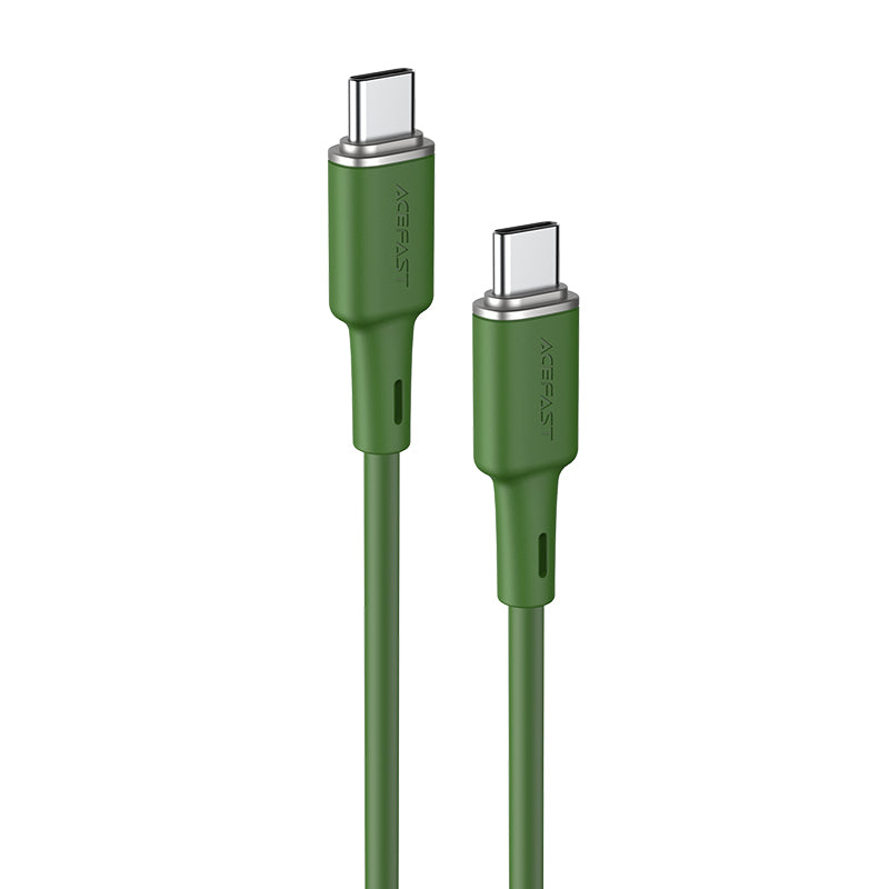 Cabo Acefast C2-03-C-C USB-C para USB-C PD QC 60W 3A 480Mb/s 1,2m - verde