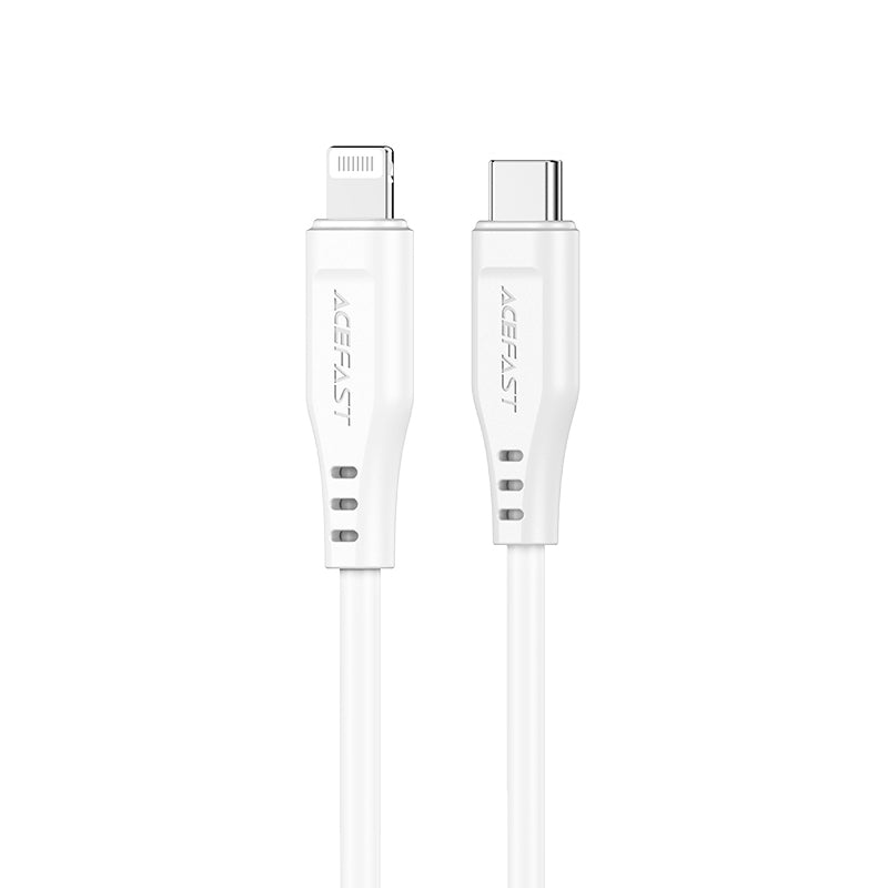 Cabo Acefast C3-01 Lightning - USB-C PD 30W 3A 480Mb/s 1,2m - branco