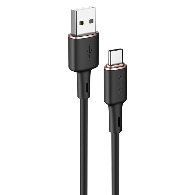Cabo Acefast USB - USB Tipo C 1,2m, 3A preto (C2-04 black)