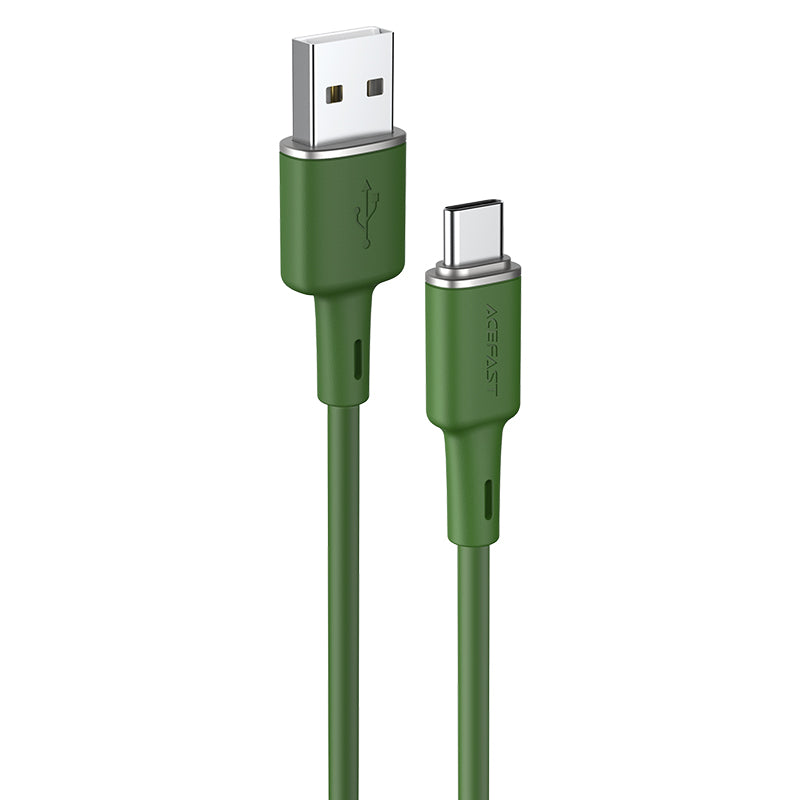 Cabo USB Acefast - USB Tipo C 1,2m, 3A verde oliva (C2-04 verde oliver)
