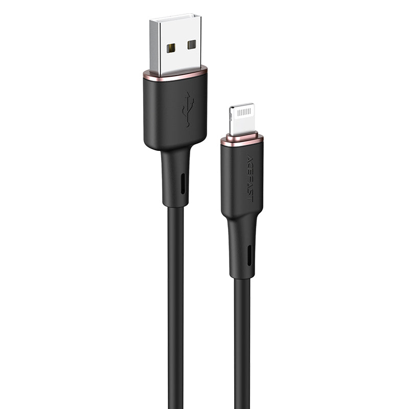 Cabo Acefast MFI USB - Lightning 1,2m, 2,4A preto (C2-02 preto)