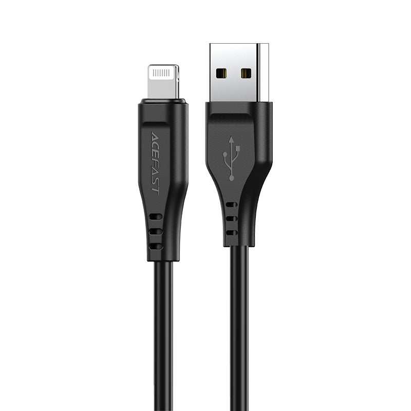 Cabo Acefast MFI USB - Lightning 1,2m, 2,4A preto (C3-02 black)