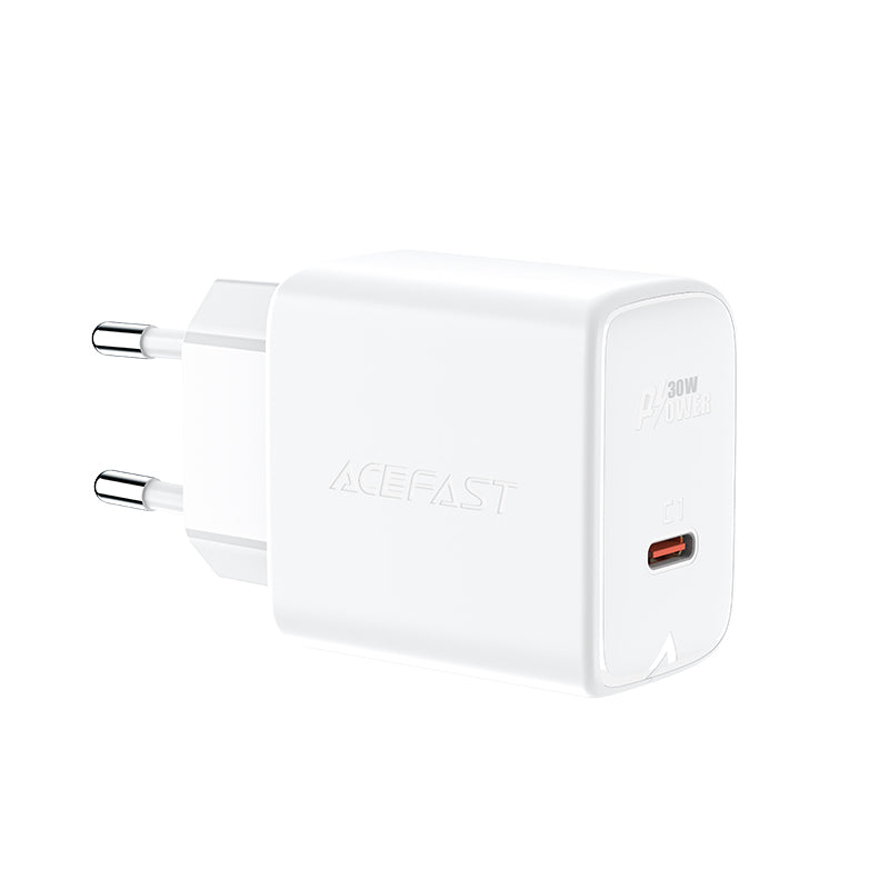 Acefast Carregador de Rede GaN USB Tipo C 30W, PD, QC 3.0, AFC, FCP branco (A21 branco)