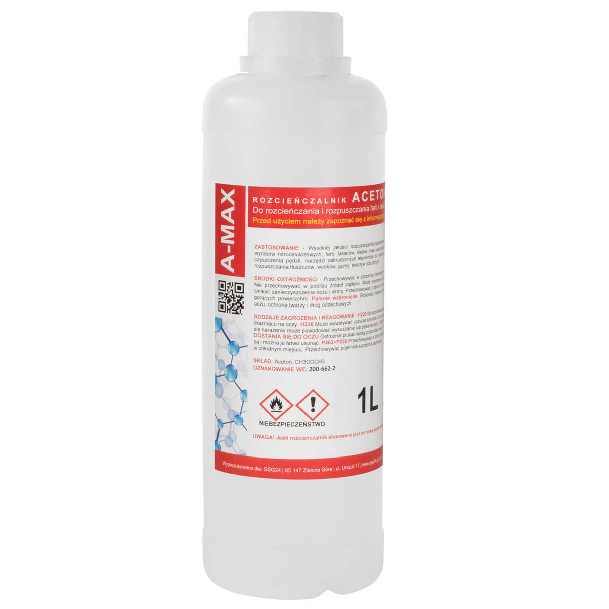 Acetona solvente removedor A-MAX 1L