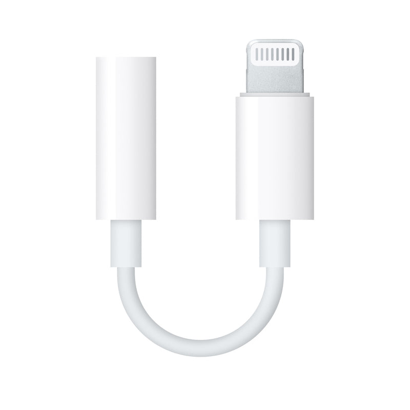 Adaptador Apple MMX62ZM/A Lightning para mini jack 3.5 mm (feminino) - branco