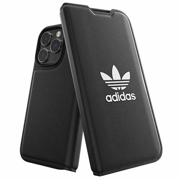 Capa tipo Livro Básica Adidas OR para iPhone 14 Pro - preto e branco