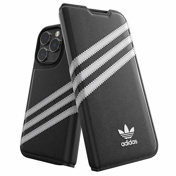 Etui Adidas OR Booklet Case PU para iPhone 14 Pro - preto e branco