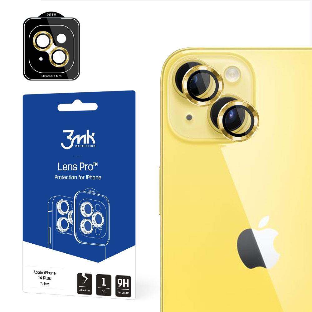 Proteção de lente 3mk Lens Protection Pro para iPhone 14 Plus - amarela