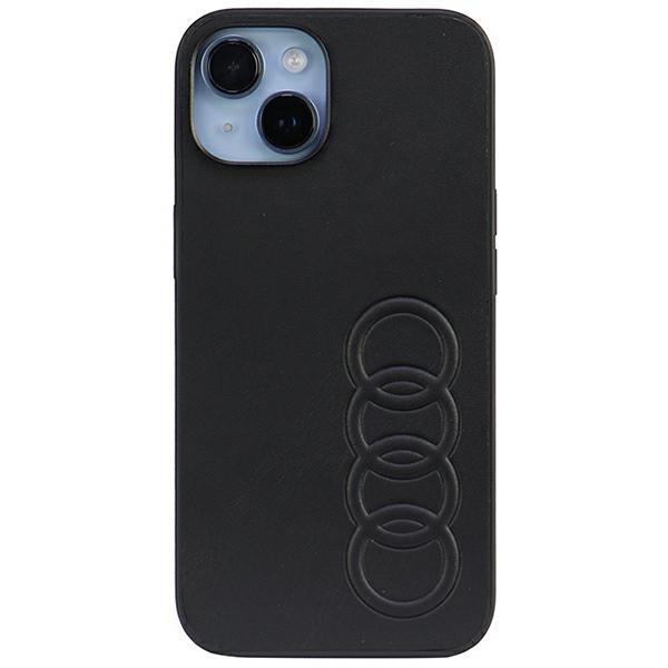 Etui Audi em Couro Sintético para iPhone 14 - preto