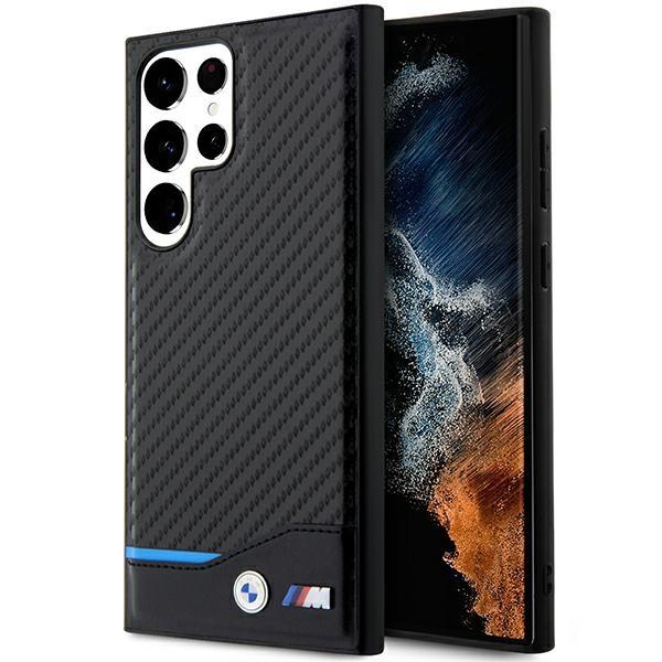 Capa BMW Leather Carbon para Samsung Galaxy S23 Ultra - preta