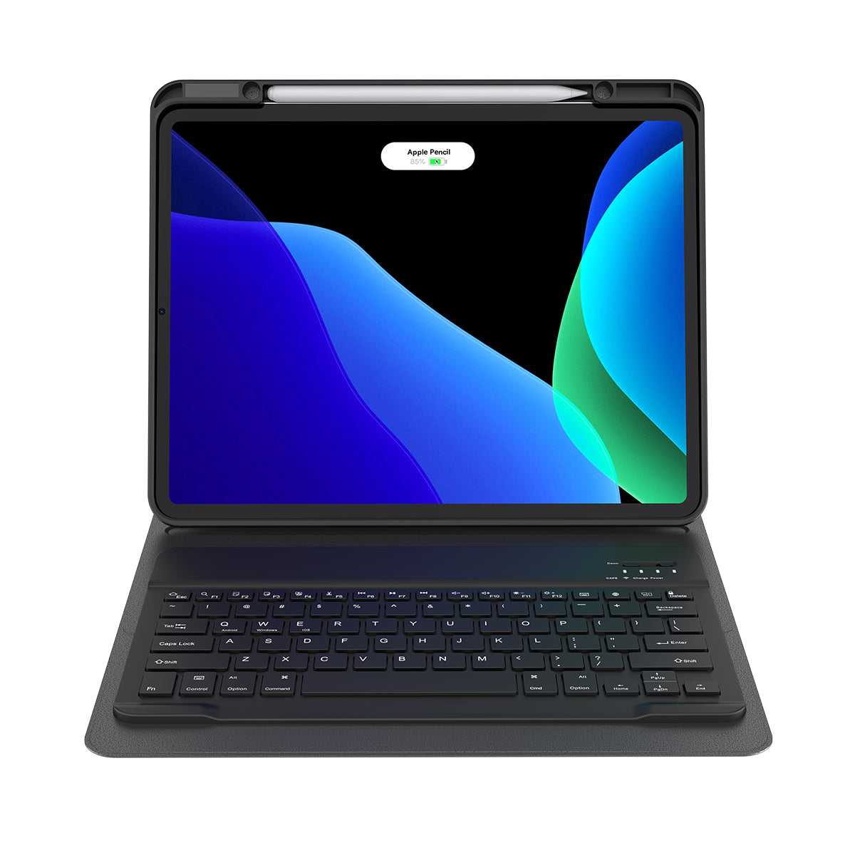 Capa Baseus Brilliance com teclado para iPad Pro 12.9" (2018 / 2020 / 2021) preta (ARJK000113)
