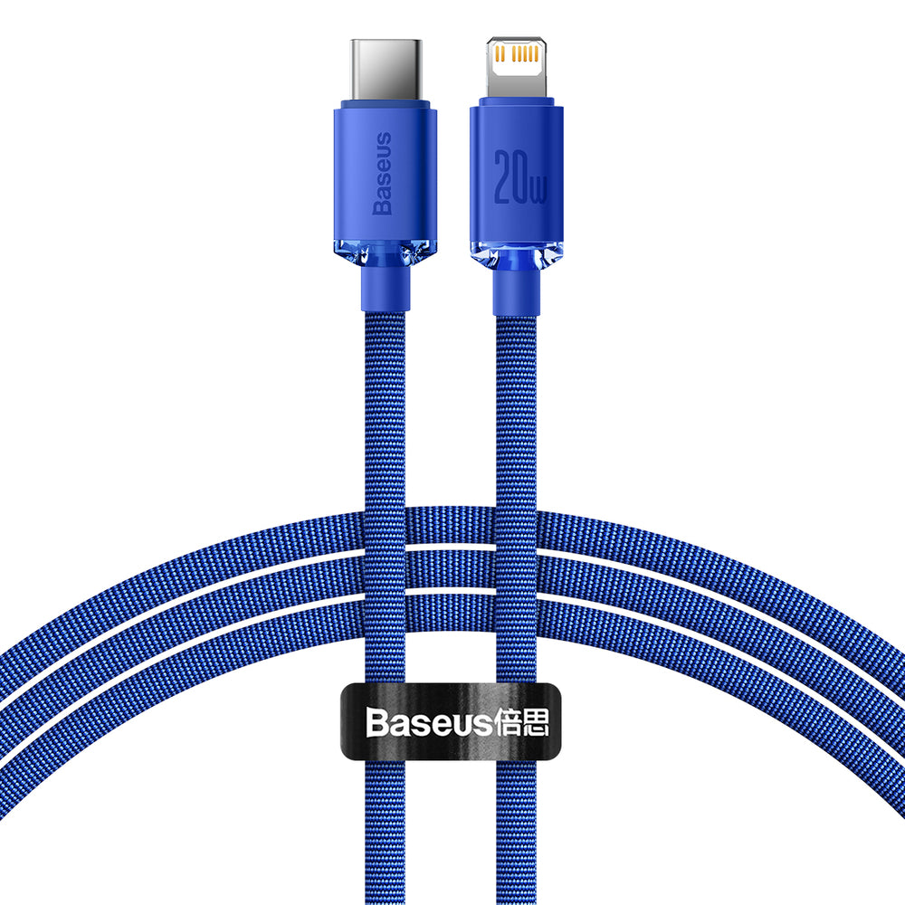 Cabo Baseus CAJY000203 Lightning - USB-C PD 20W 480Mb/s 1,2m - azul