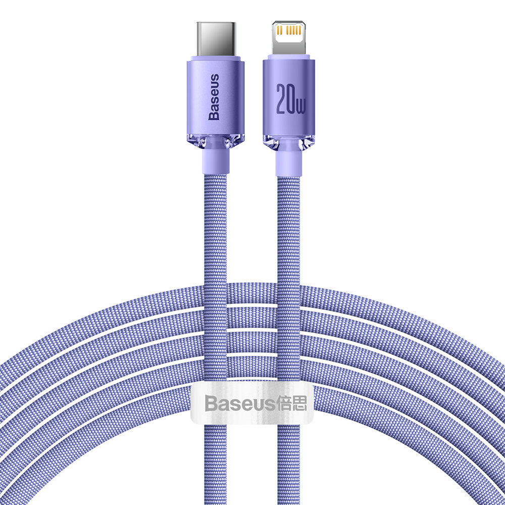 Cabo Baseus CAJY000305 Lightning - USB-C PD 20W 480Mb/s 2m - roxo