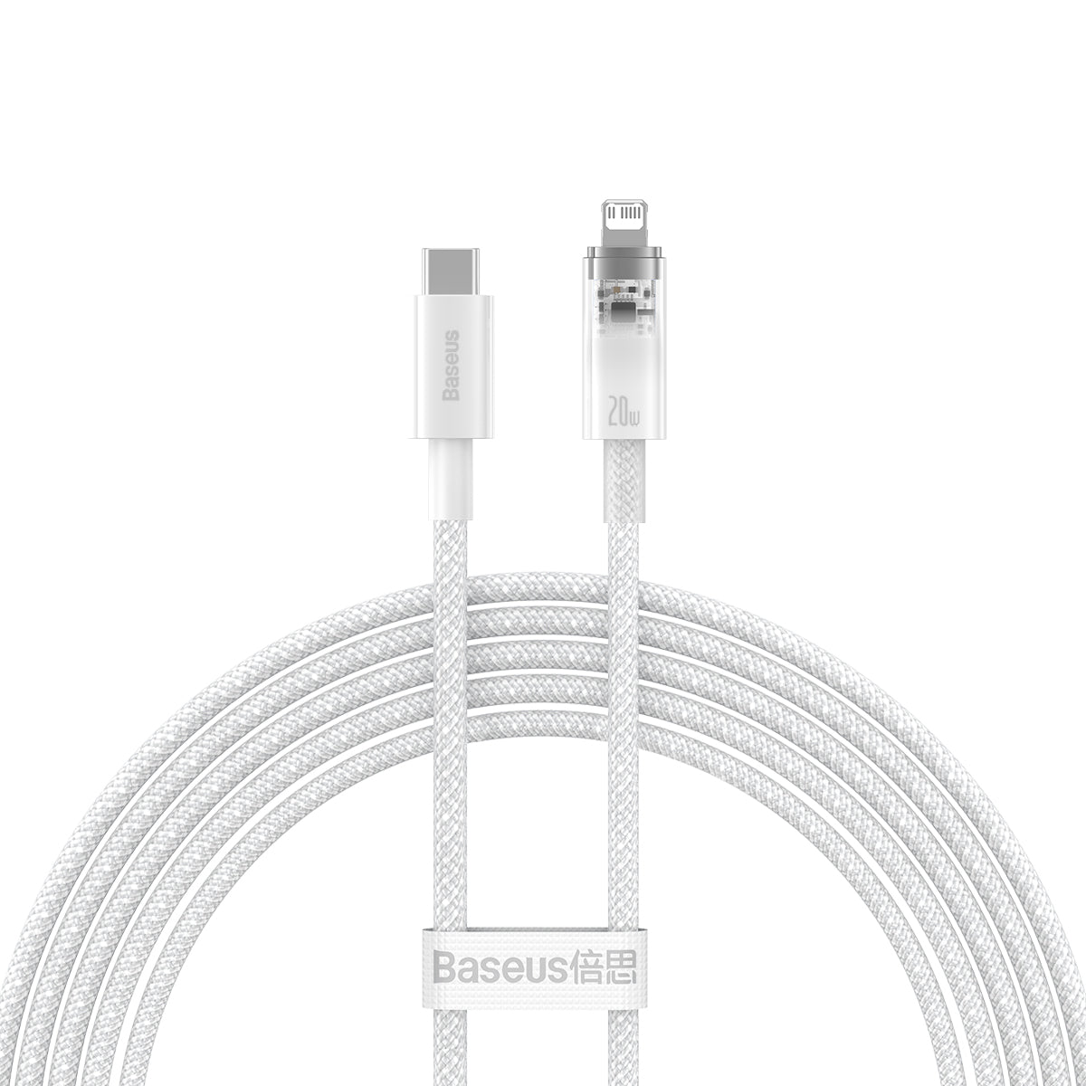 Cabo Baseus CATS010302 Lightning - USB-C 20W 480Mb/s 2m - branco