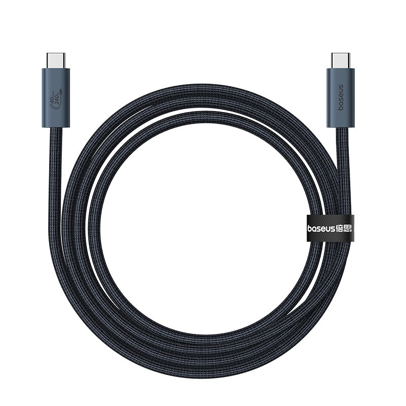 Cabo Baseus CB000068 USB-C para USB-C 240W PD 8K 60Hz 1m - preto
