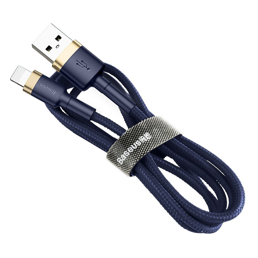Cabo Baseus Cafule resistente de nylon USB / Lightning QC3.0 1.5A 2M azul (CALKLF-CV3)