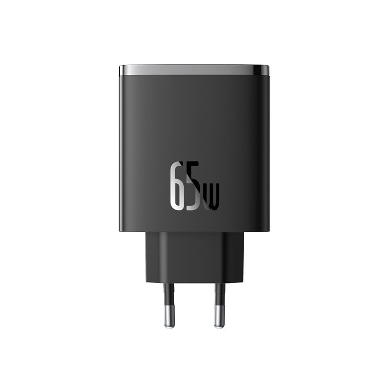Carregador GaN Baseus Cube Pro 65W 2x USB-C USB-A - preto