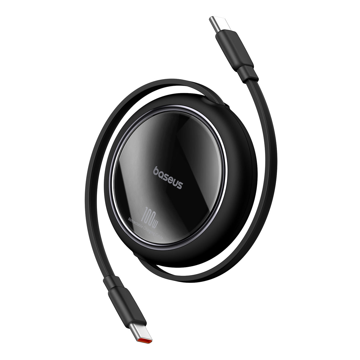Cabo retrátil Baseus Free2Draw Mini USB-C para USB-C 100W 1m - preto