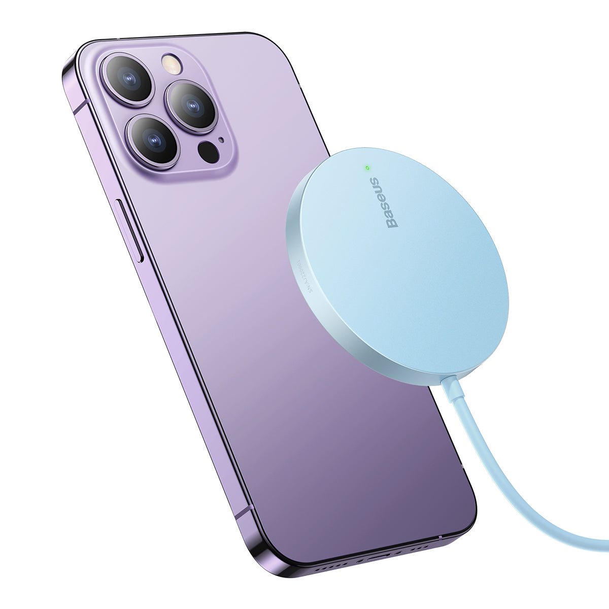 Baseus Simple Mini3 Carregador Magnético MagSafe Qi 15W Azul