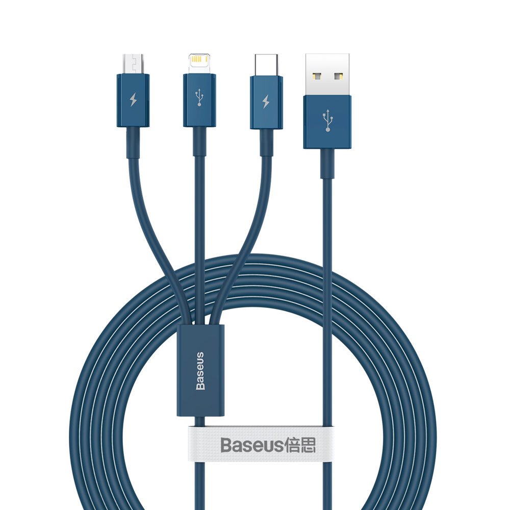 Baseus Superior cabo USB - Lightning 2,4A 1 m Azul (CALYS-A03)