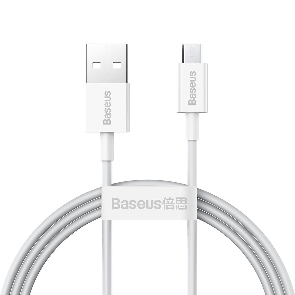 Cabo Baseus Superior USB-A / micro USB 2A 1m - branco