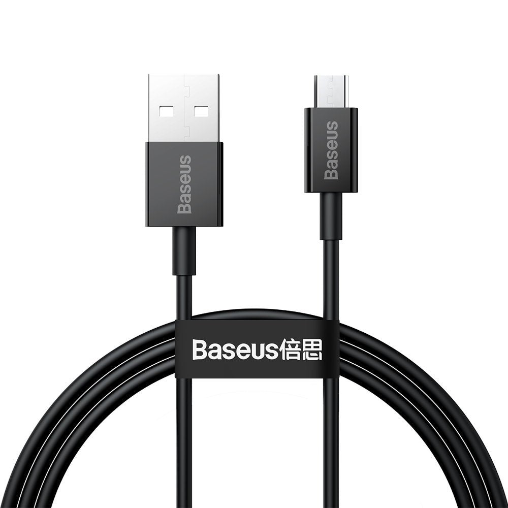 Cabo Baseus Superior USB-A / micro USB 2A 1m - preto