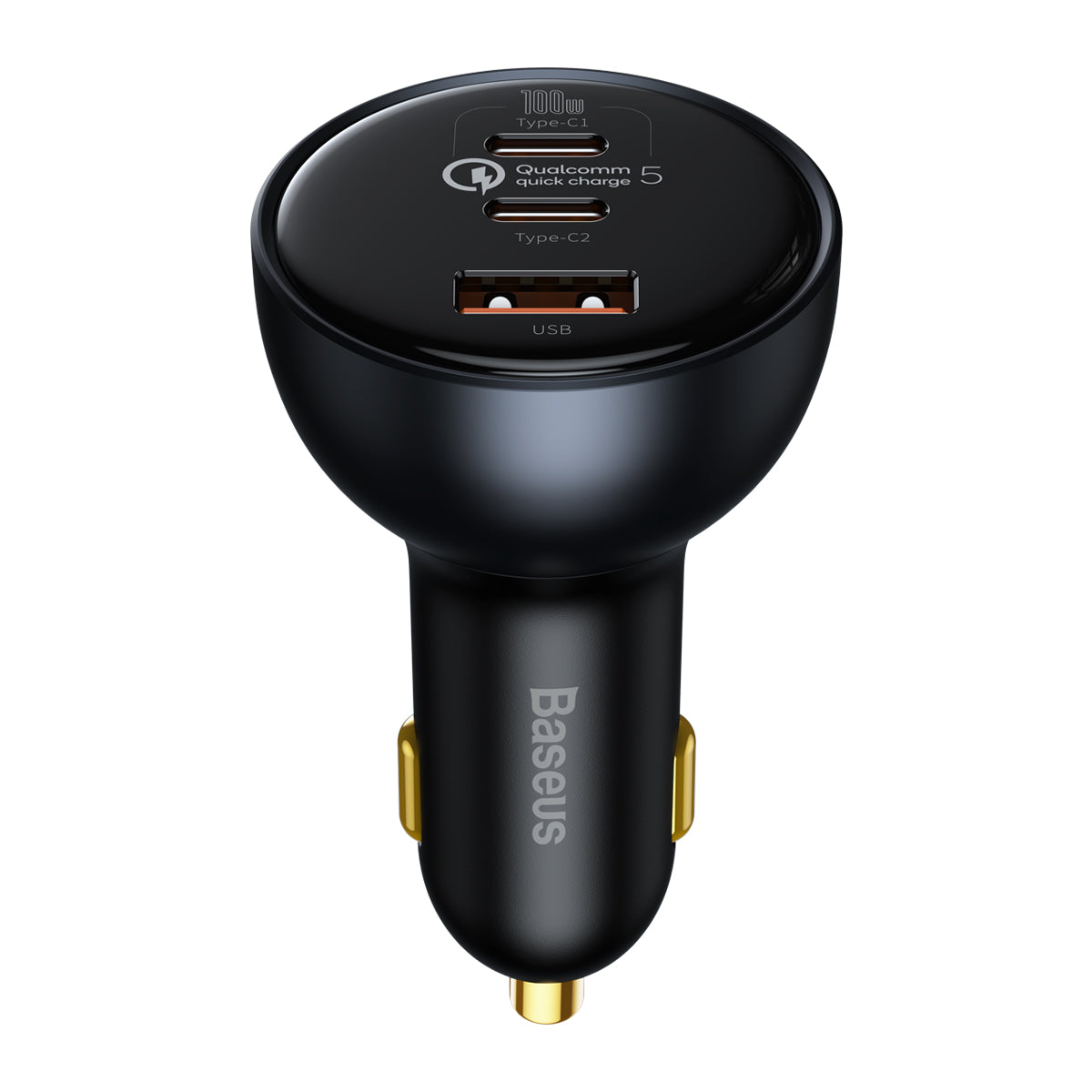 Baseus carregador de carro rápido USB / USB Tipo C 160W PPS Quick Charge 5 PD cinza (TZCCZM-0G)