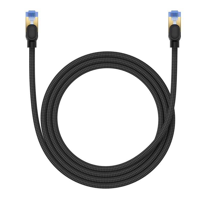 Cabo de internet rápido Baseus RJ45 cat.7 10Gbps 1.5m trançado preto