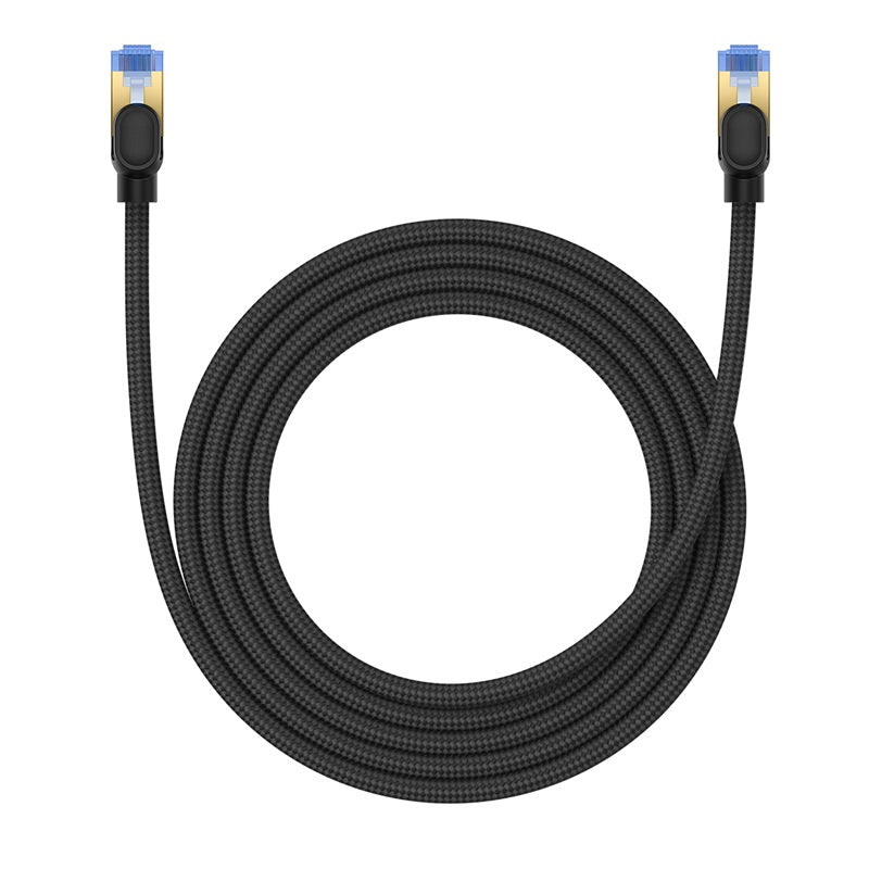 Cabo de internet rápido Baseus RJ45 cat.7 10Gbps 2m trançado preto